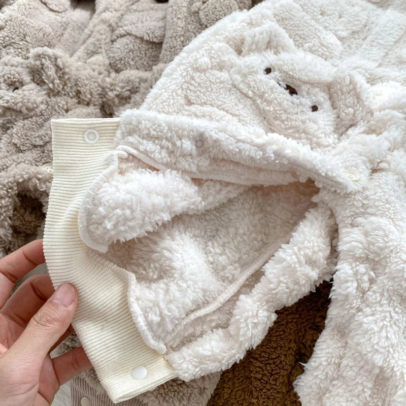 Winter Plush Teddy Bear Romper