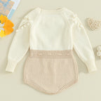 Long Sleeve Heart Knitted Romper