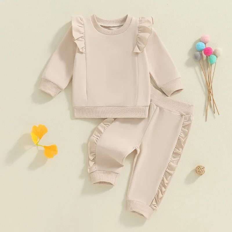 Solid Ruffle Julian Jogger Set