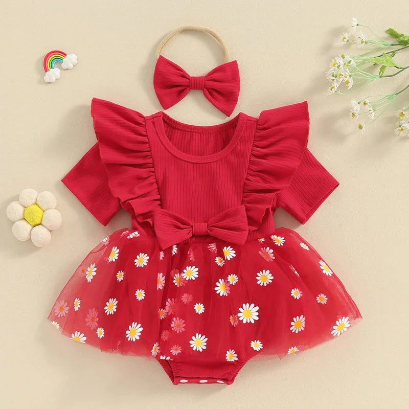 Daisy Tutu Ruffle Dress & Headband