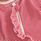 Striped Ruffle Footie Onesie & Bow