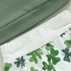 Green Top & Shamrock Pants Set