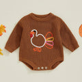 Fall Knitted Turkey Onesie