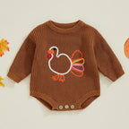 Fall Knitted Turkey Onesie