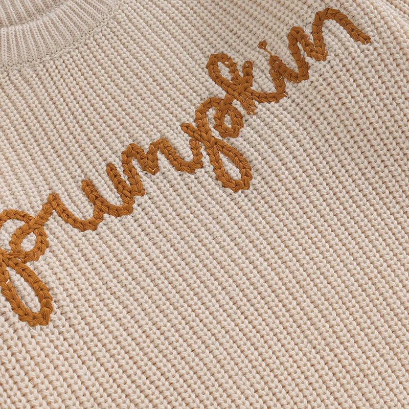 🎃 Pumpkin Knit Baby Sweater