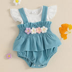 Ruffled Flower Romper Outfit