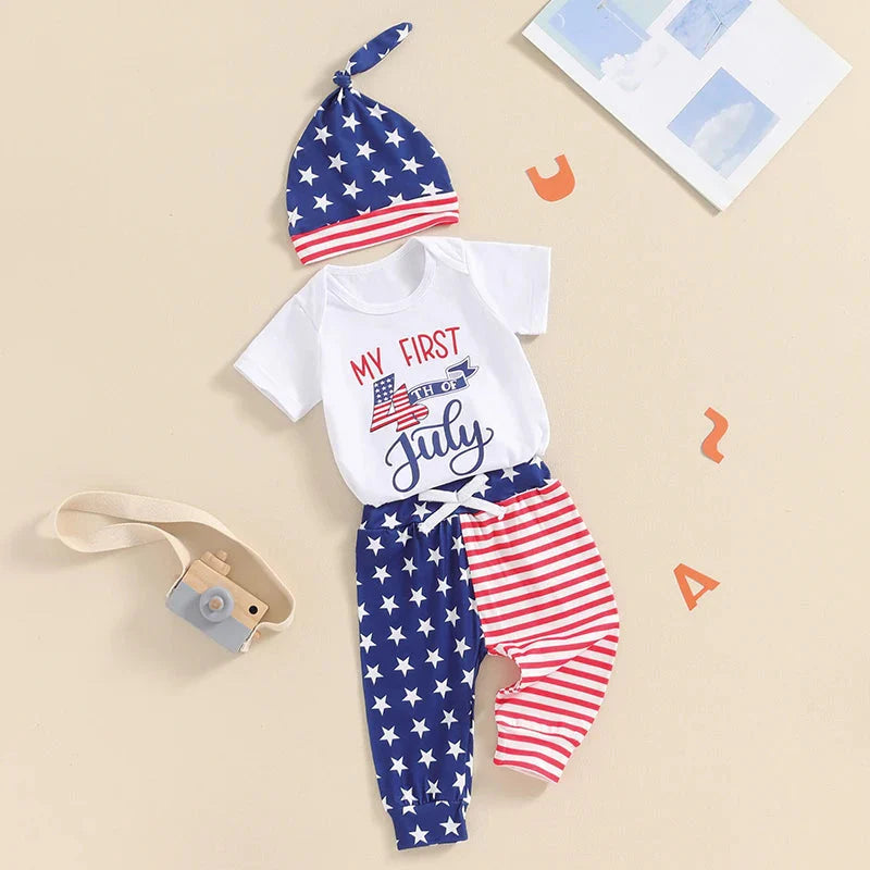My First 4th of July Stars & Stripes Outfit