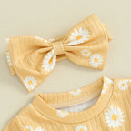 Ribbed Daisy Onesie & Headband
