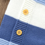 Knitted Striped Button Romper