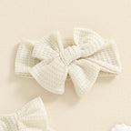 Solid Skye Ruffle Onesie & Bow