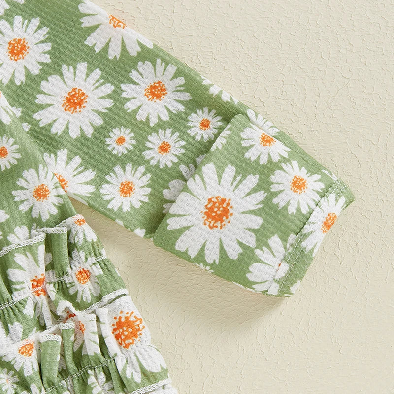 Ruffled Daisy Footie Onesie & Bow