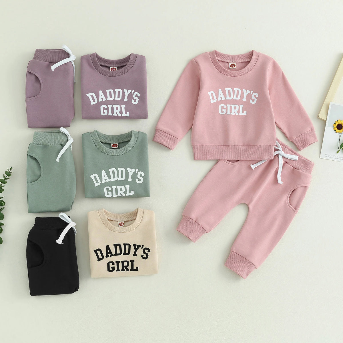 Daddy's Girl Pants Outfit 2Pcs Set