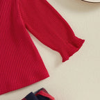 Ribbed Tamara Top & Plaid Skirt