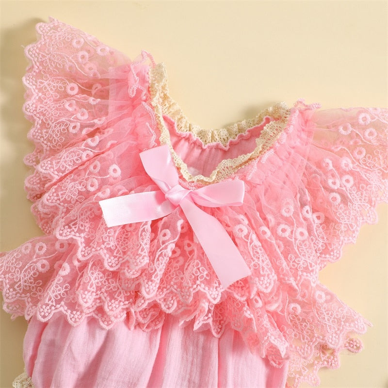 Floral Lace Princess Romper