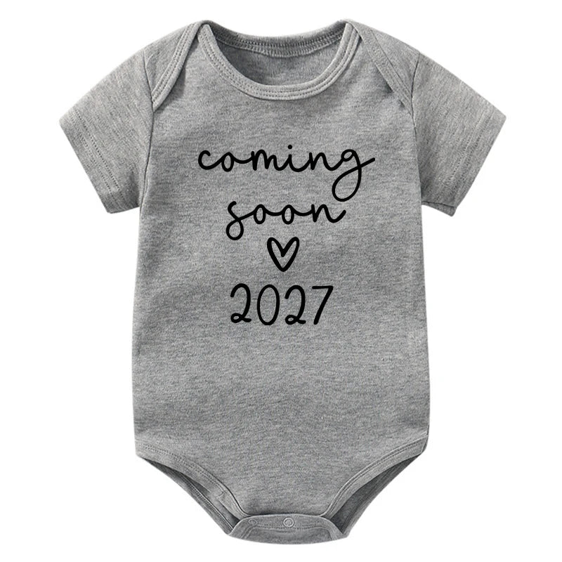 Coming Soon 2027 Baby Onesie