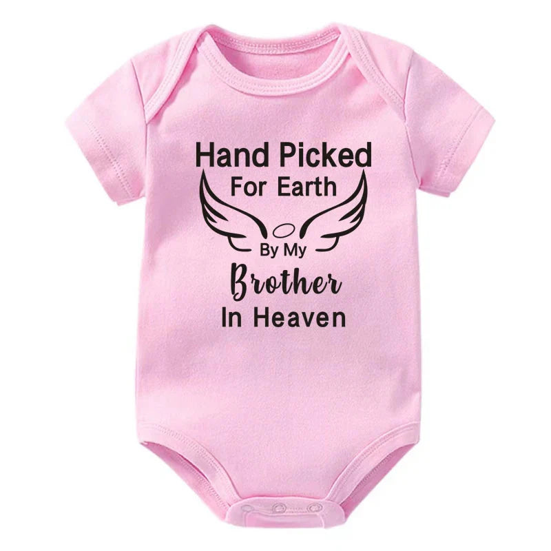 Hand Picked for Earth By My Brother in Heaven Onesie