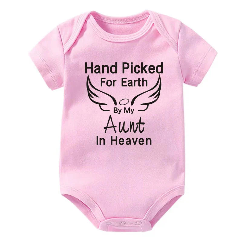 Hand Picked for Earth By My Aunt in Heaven Onesie