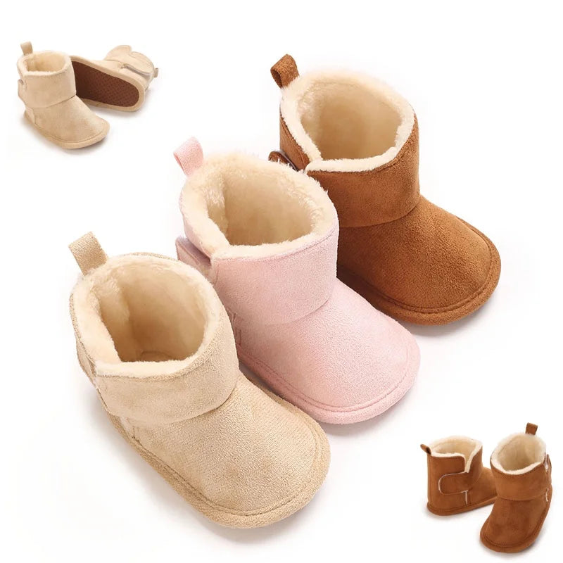Solid Plush Boots