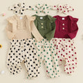 Ribbed Ruffle Polka Dot Outfit & Bow