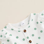 Ribbed Ruffles Patterned Top & Pants