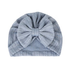 Solid Knit Bow Hat