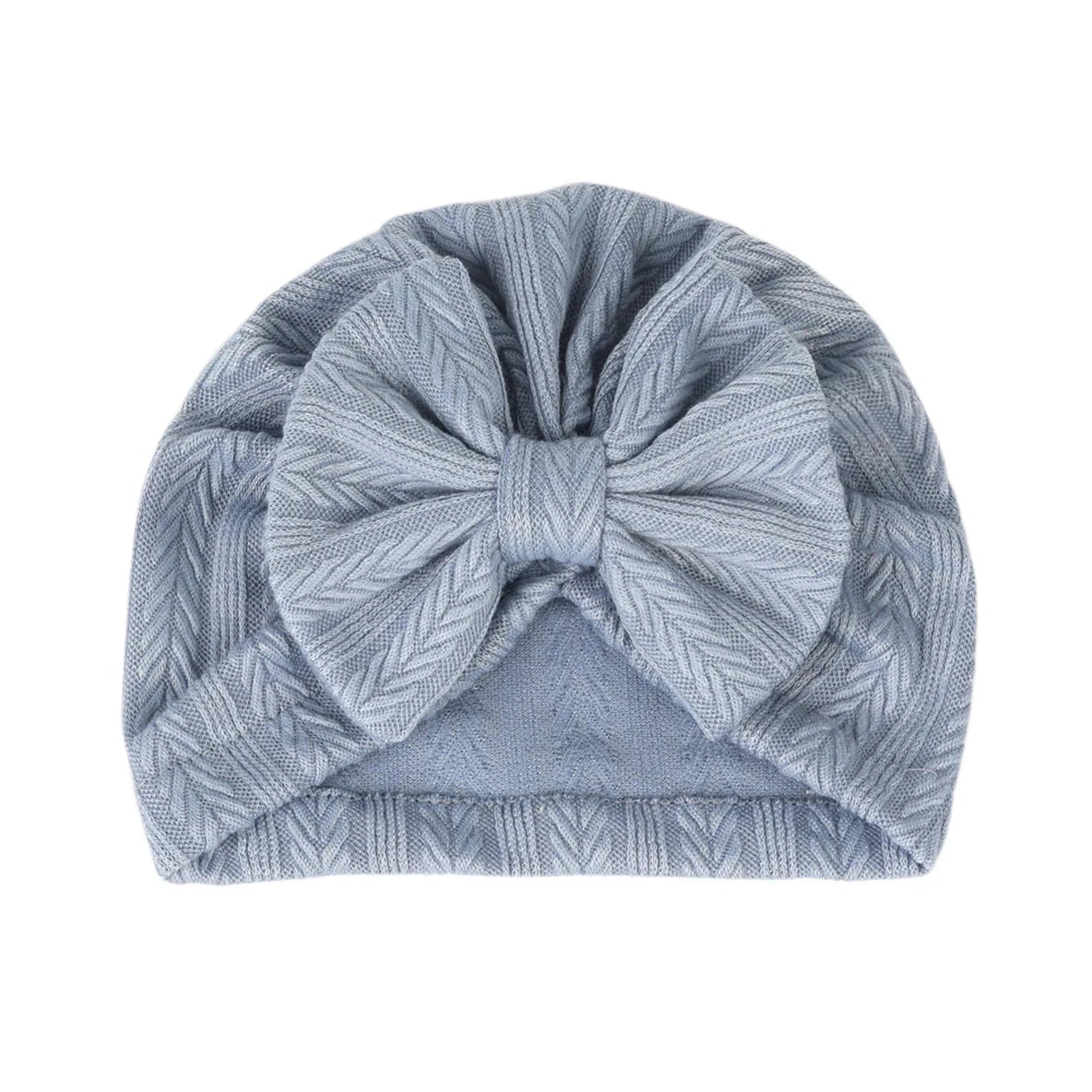 Solid Knit Bow Hat
