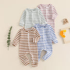 Striped Zipper Onesie