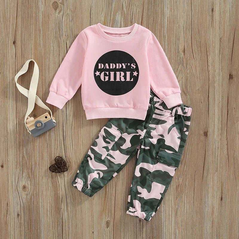 Daddy's Girl Camouflage Cargo Pants Outfit