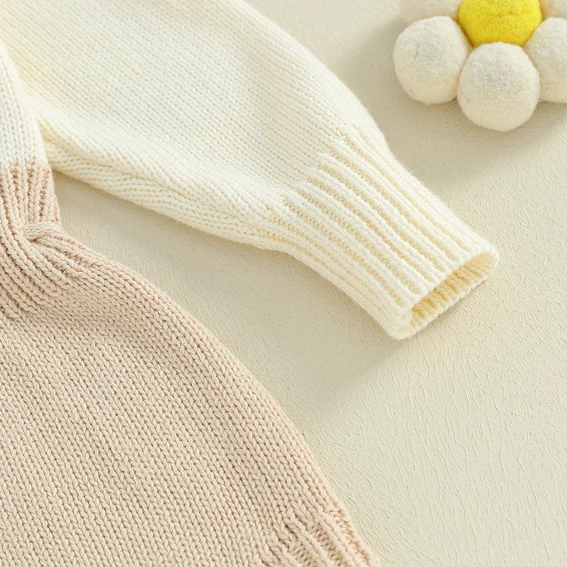 Long Sleeve Heart Knitted Romper