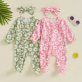 Ruffled Daisy Footie Onesie & Bow