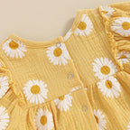 Puff Sleeve Daisy Romper & Headband
