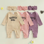 Ruffled Ribbed Daddy's Girl Onesie & Headband