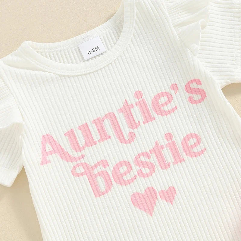 Auntie's Bestie Daisy Flower Outfit