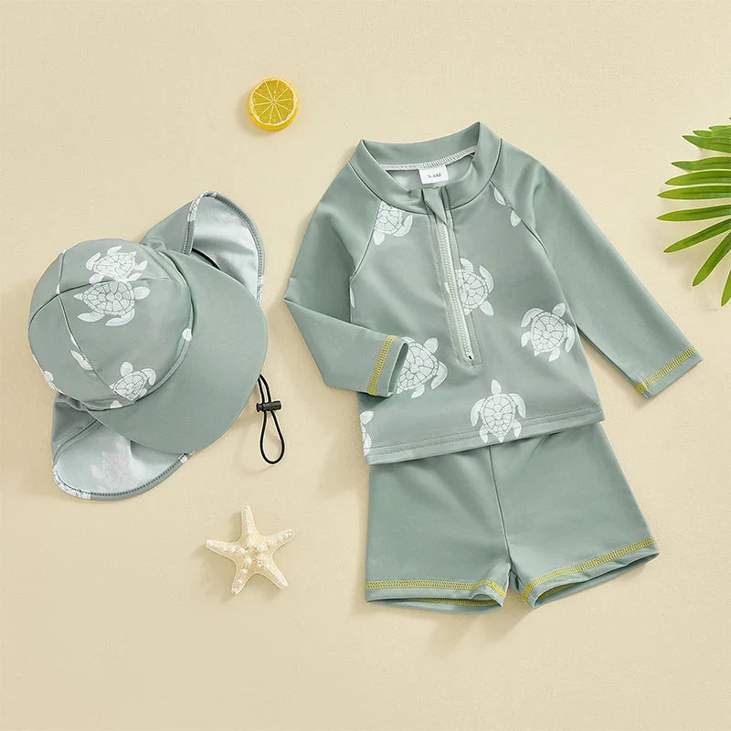 Sea Turtle 3 Piece Swimsuit