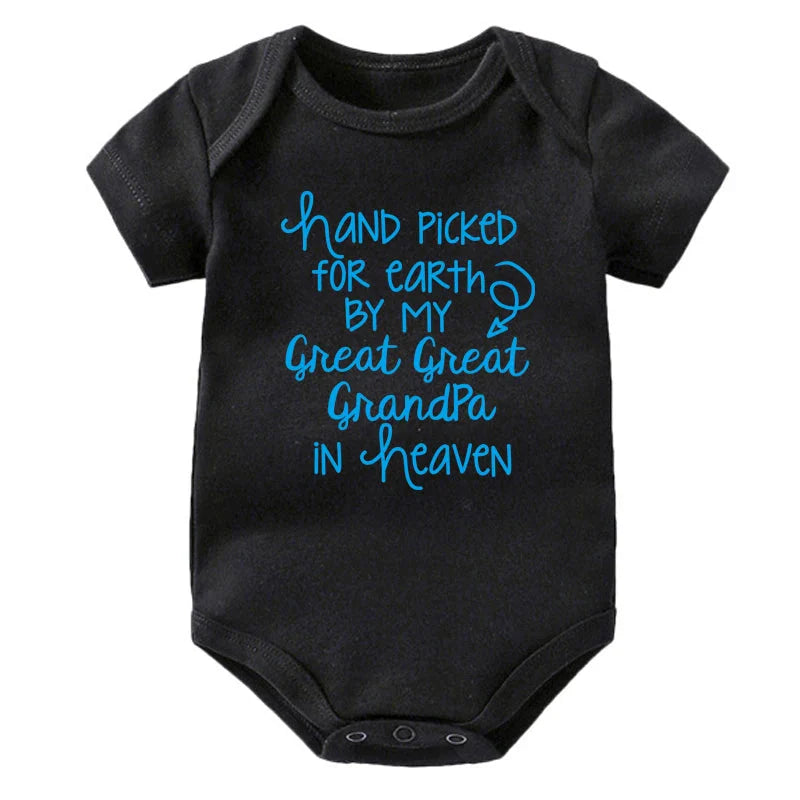 Hand Picked for Earth By My Great Great Grandpa in Heaven Onesie