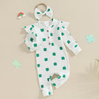 Ribbed Clover Onesie & Headband
