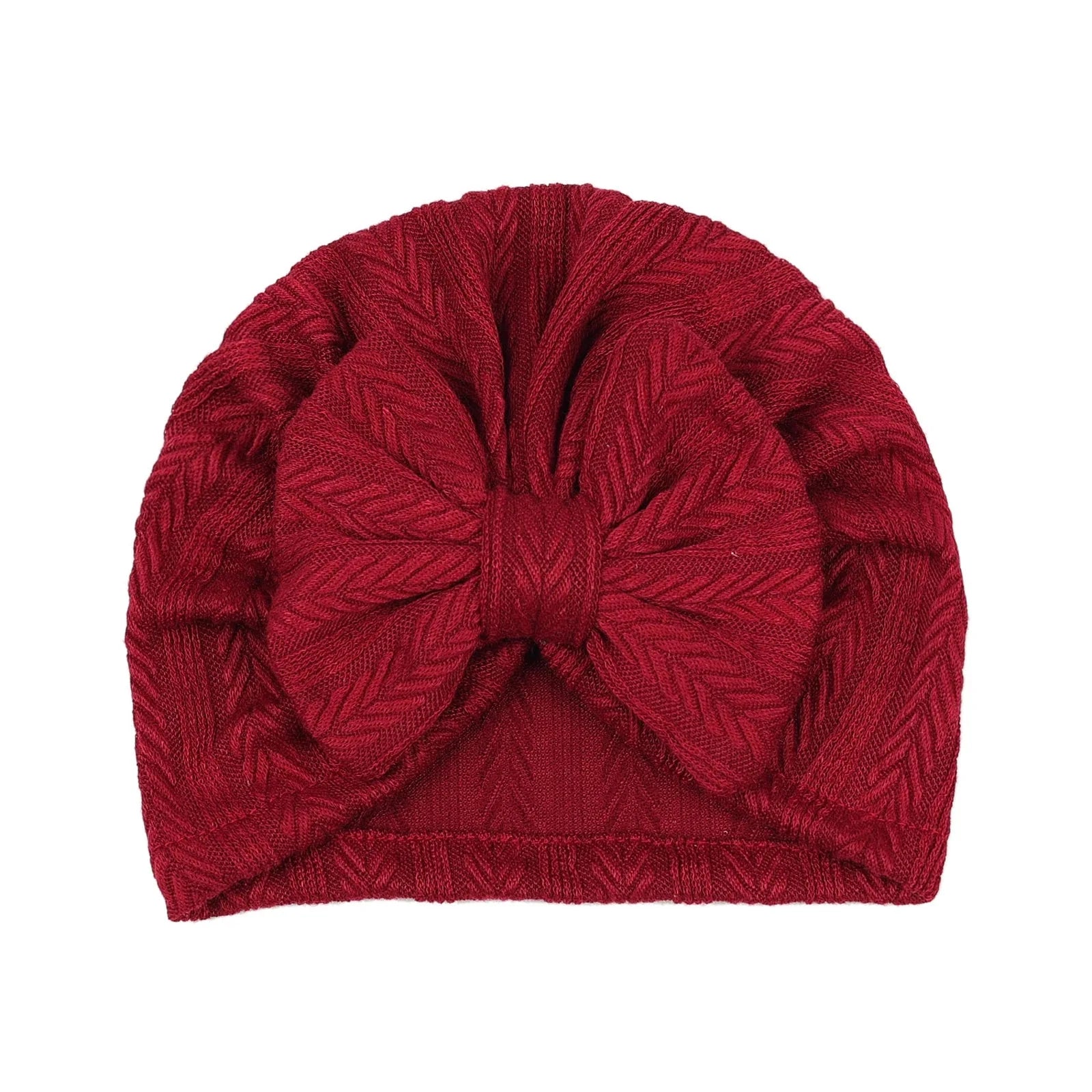 Solid Knit Bow Hat