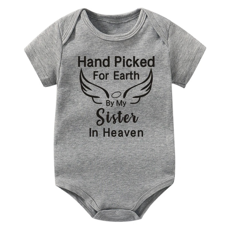 Hand Picked for Earth By My Sister in Heaven Onesie