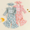 Daddy's Girl Flower Bell Bottoms Outfit