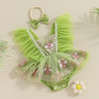 Floral Lace Arabella Romper & Headband