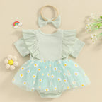 Daisy Tutu Ruffle Dress & Headband