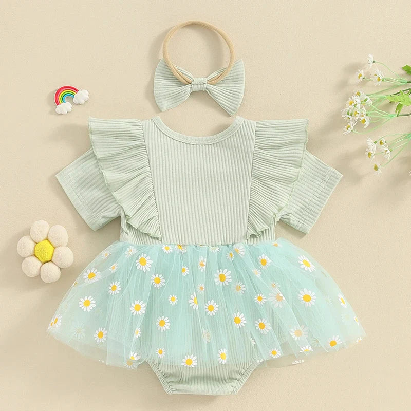 Daisy Tutu Ruffle Dress & Headband