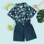 Summer Beach Days Collared Shirt & Shorts