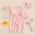 Ruffled Bow Romper & Headband