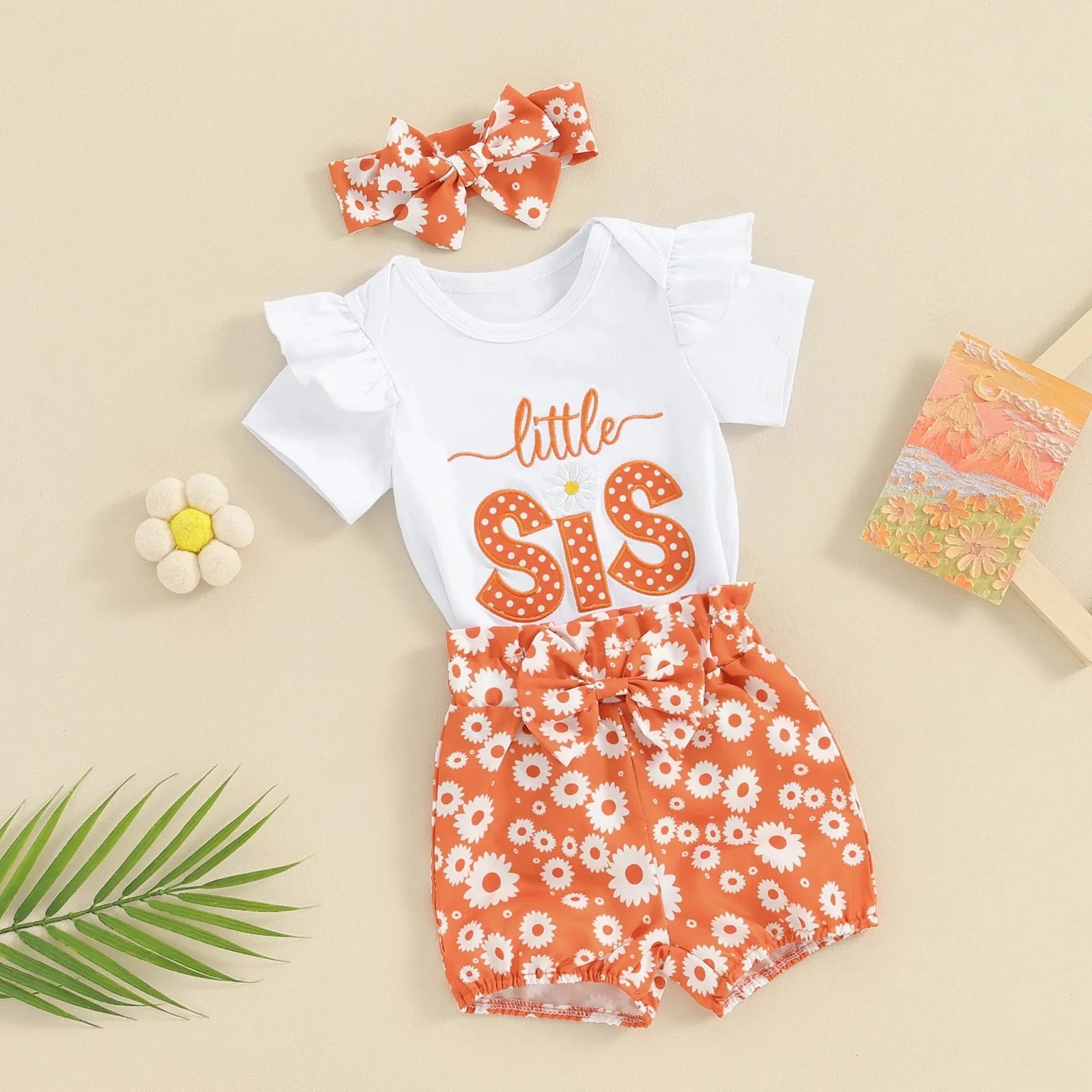 Big & Little Sis Matching Floral Outfit