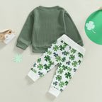 Green Top & Shamrock Pants Set