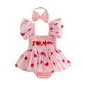 "I Love Mom" Baby Girl Tulle Dress & Headband Set