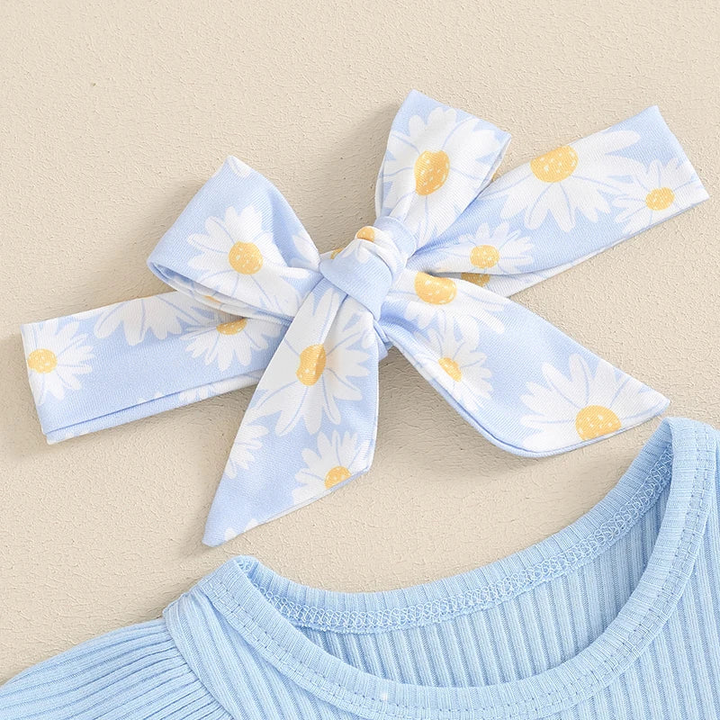 Ribbed Ruffles Daisy Shorts Outfit