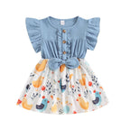 Ruffled Chicken Button Dress