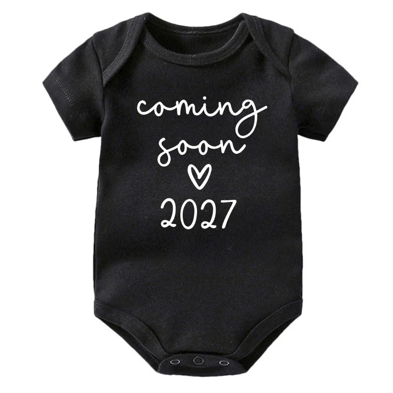 Coming Soon 2027 Baby Onesie